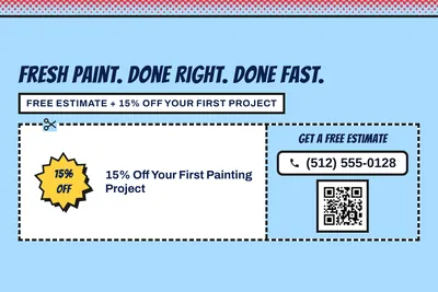 Comic pop · Coupon: Fresh Paint. Done Right. Done Fast.