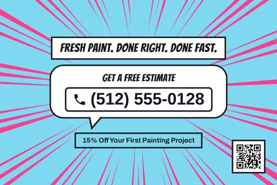 Comic pop · Phone Billboard: Fresh Paint. Done Right. Done Fast.