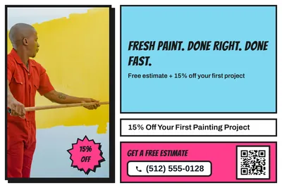 Comic pop · Photo Frame: Fresh Paint. Done Right. Done Fast.