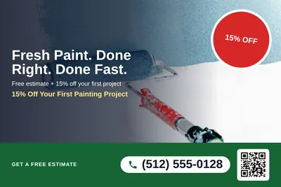 Local Offer · Photo Overlay: Fresh Paint. Done Right. Done Fast.