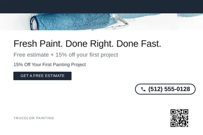 Minimal White · Top Bar: Fresh Paint. Done Right. Done Fast.