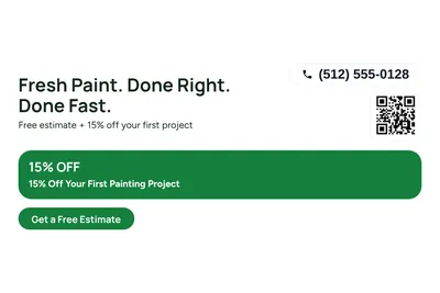Modern · Offer Menu: Fresh Paint. Done Right. Done Fast.