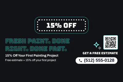 Neon night · Big Offer: Fresh Paint. Done Right. Done Fast.