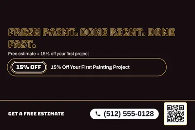 Neon night · Offer Menu: Fresh Paint. Done Right. Done Fast.