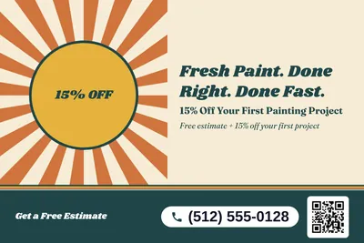 Retro 70s · Big Offer: Fresh Paint. Done Right. Done Fast.