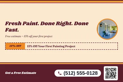 Retro 70s · Coupon: Fresh Paint. Done Right. Done Fast.