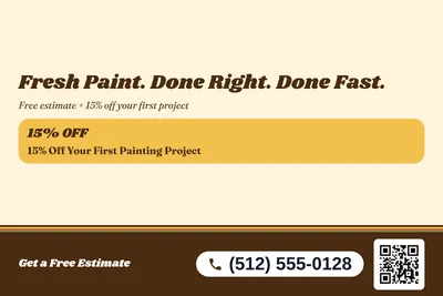 Retro 70s · Offer Menu: Fresh Paint. Done Right. Done Fast.