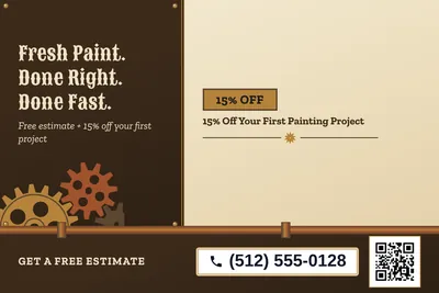 Steampunk · Checklist: Fresh Paint. Done Right. Done Fast.