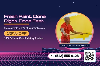 Synthwave · Photo Frame: Fresh Paint. Done Right. Done Fast.