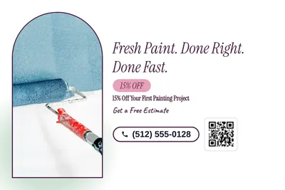 Soft watercolour · Checklist: Fresh Paint. Done Right. Done Fast.