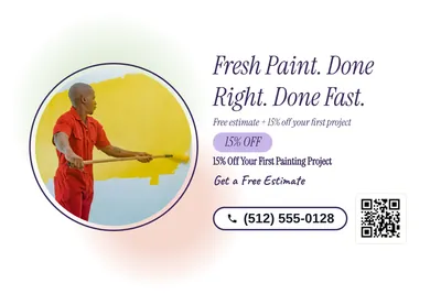 Soft watercolour · Photo Frame: Fresh Paint. Done Right. Done Fast.