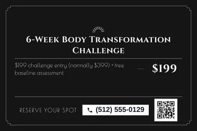Art deco · Offer Menu: 6-Week Body Transformation Challenge
