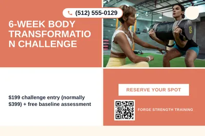 Bold Color Block · Checkerboard: 6-Week Body Transformation Challenge