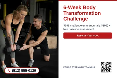Clean Photo · Photo Left, Text Right: 6-Week Body Transformation Challenge