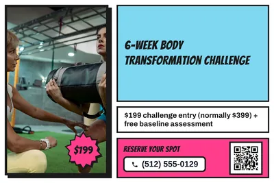 Comic pop · Photo Frame: 6-Week Body Transformation Challenge