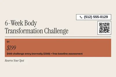 Contemporary · Offer Menu: 6-Week Body Transformation Challenge