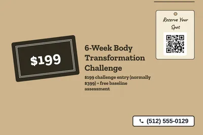 Kraft and stamp · Big Offer: 6-Week Body Transformation Challenge