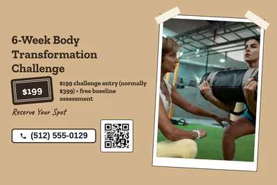 Kraft and stamp · Photo Frame: 6-Week Body Transformation Challenge