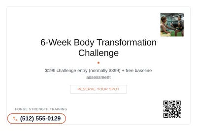 Minimal White · Card Inset: 6-Week Body Transformation Challenge