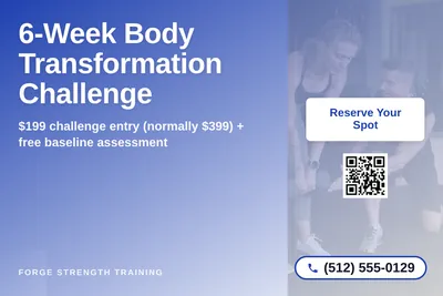Modern Gradient · Asymmetric Blocks: 6-Week Body Transformation Challenge