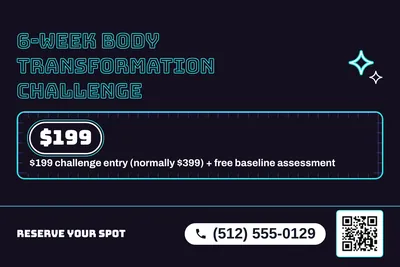 Neon night · Checklist: 6-Week Body Transformation Challenge