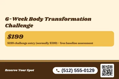 Retro 70s · Offer Menu: 6-Week Body Transformation Challenge