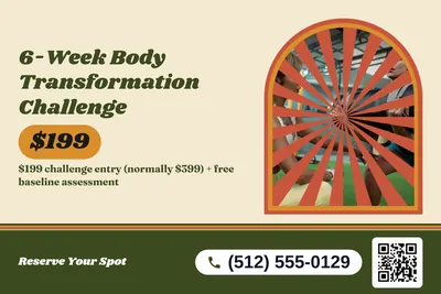 Retro 70s · Photo Frame: 6-Week Body Transformation Challenge