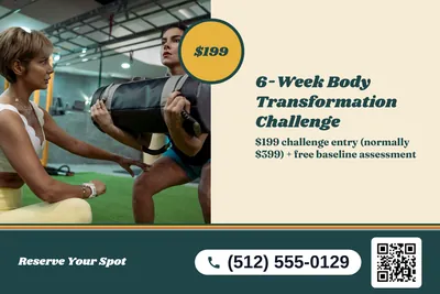 Retro 70s · Split: 6-Week Body Transformation Challenge
