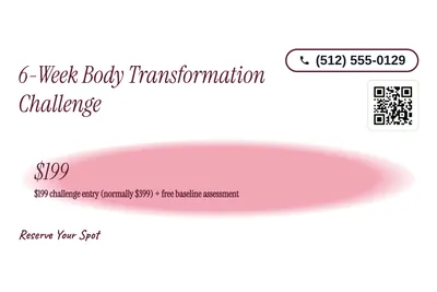 Soft watercolour · Offer Menu: 6-Week Body Transformation Challenge