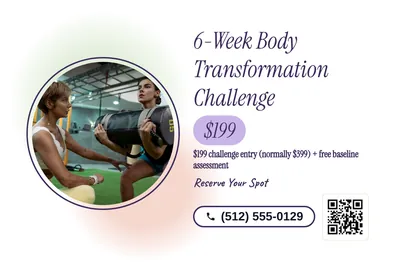 Soft watercolour · Photo Frame: 6-Week Body Transformation Challenge