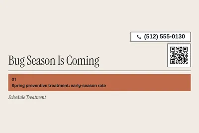 Contemporary · Offer Menu: Bug Season Is Coming
