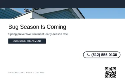 Minimal White · Top Bar: Bug Season Is Coming