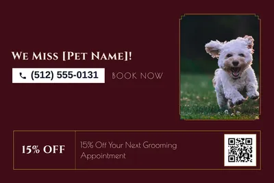 Art deco · Coupon: We Miss [Pet Name]!