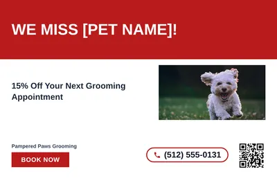 Bold Color Block · Horizontal Bands: We Miss [Pet Name]!