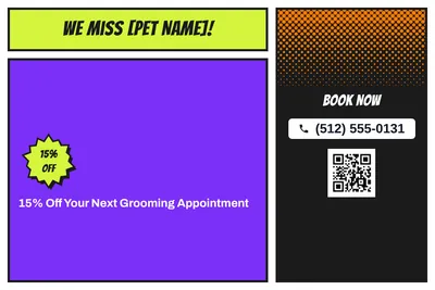 Comic pop · Offer Menu: We Miss [Pet Name]!