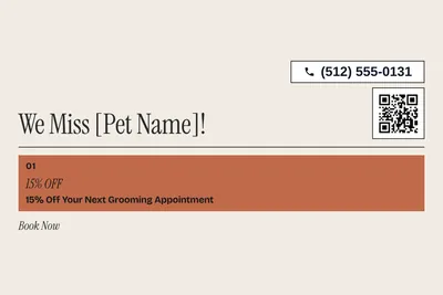 Contemporary · Offer Menu: We Miss [Pet Name]!