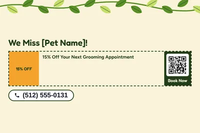 Jungle · Coupon: We Miss [Pet Name]!