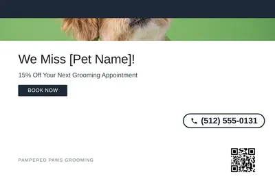 Minimal White · Top Bar: We Miss [Pet Name]!