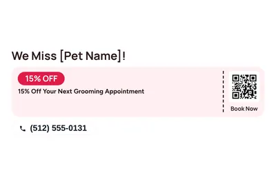 Modern · Coupon: We Miss [Pet Name]!