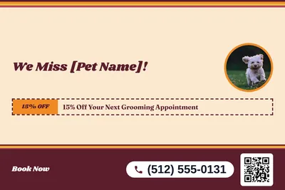 Retro 70s · Coupon: We Miss [Pet Name]!