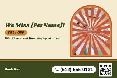 Retro 70s · Photo Frame: We Miss [Pet Name]!