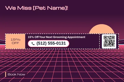 Synthwave · Coupon: We Miss [Pet Name]!