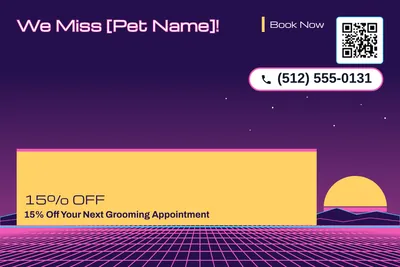 Synthwave · Offer Menu: We Miss [Pet Name]!