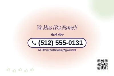 Soft watercolour · Phone Billboard: We Miss [Pet Name]!