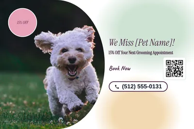 Soft watercolour · Photo Hero: We Miss [Pet Name]!
