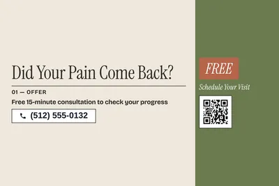 Contemporary · Checklist: Did Your Pain Come Back?