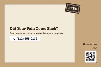 Kraft and stamp · Checklist: Did Your Pain Come Back?