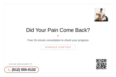 Minimal White · Card Inset: Did Your Pain Come Back?