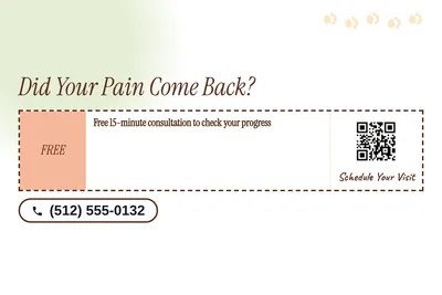 Soft watercolour · Coupon: Did Your Pain Come Back?