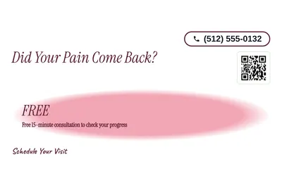 Soft watercolour · Offer Menu: Did Your Pain Come Back?